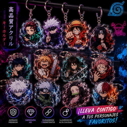 Llavero Acrílico Anime Premium - Colección Shonen (Edición Especial)